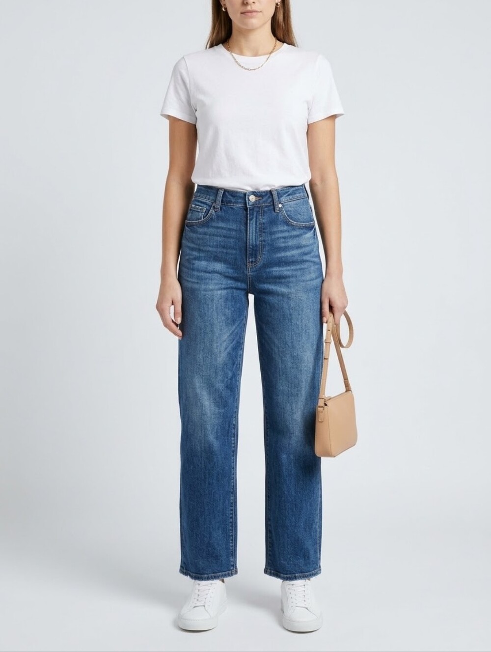 Kensie High Rise Straight Jeans 27 Medium Wash NWT